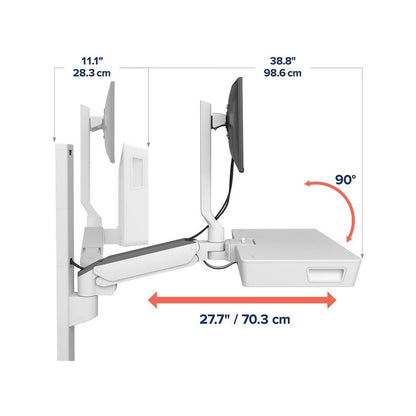 Ergotron CareFit Combo System with Worksurface Snow White 45-619-251