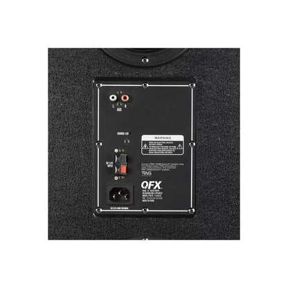 QFX Dual 12" Rechargeable Bluetooth Speaker System with Surround LED Party Lights & Graphic Display PBX-1260E