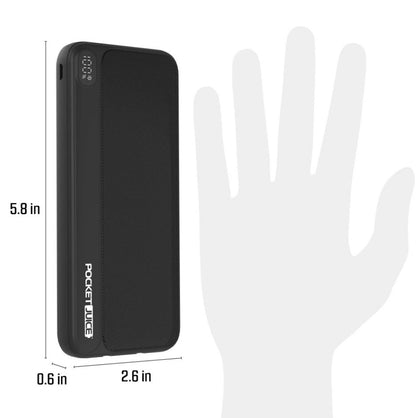 Pocket Juice Endurance 10K Portable 10000 mah Power Bank and Charger with USB-C and Lightning Cables 9009-2