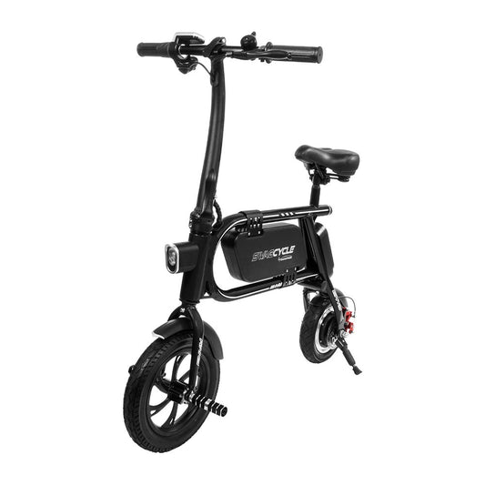 Swagtron SwagCycle SCE-1 12T 200W Envy Steel Frame Folding Electric Bike 14" Frame Black Holds up to 264 lbs, Up to 9 miles per charge 36860-2