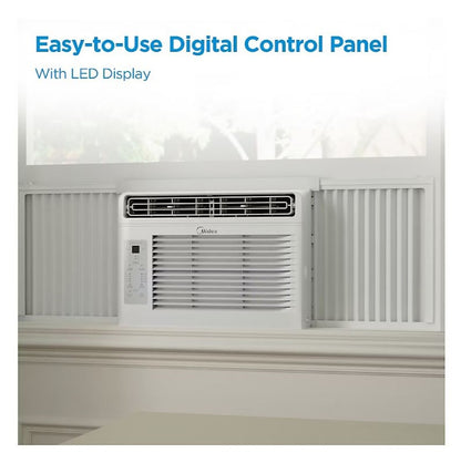 Midea 6,000 BTU Window Air Conditioner with ComfortSense Remote, Cools up to 250 sq. ft MAW06R1JWT-B