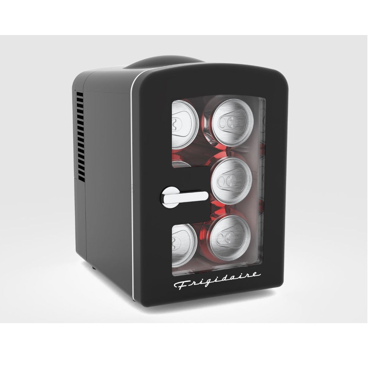 Frigidaire 18 in. 6-Can 4-Liter Mini Beverage Cooler in Black EFMIS186-B-BLACK, Includes 110V home power cord & 12V DC car adapter