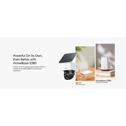 eufy Security S340 Outdoor Pan & Tilt Dual Camera with Solar Panel T81701W1