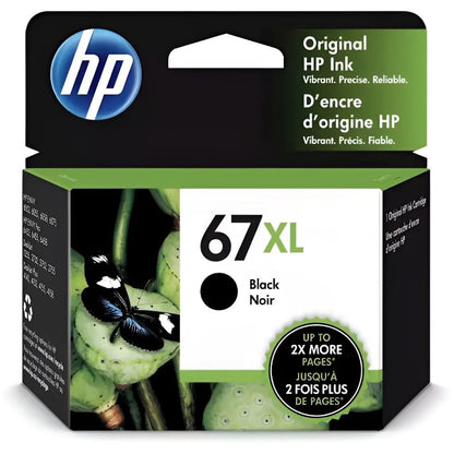 HP 67XL Black and Tri-Color (Yellow, Cyan, Magenta) Ink Cartridges Combo 3YP31BN