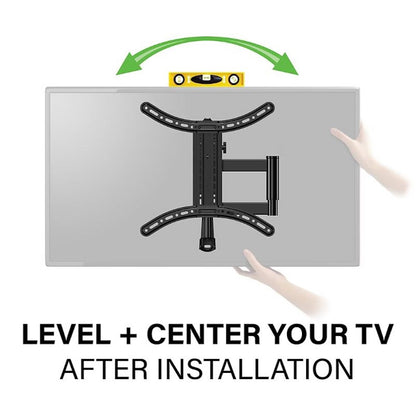 Sanus Decora Full-Motion TV Wall Mount for 26"-65" TVs, Perfect for mounting your TV in the corner, Safety-tested, UL-listed - DMF219-B1