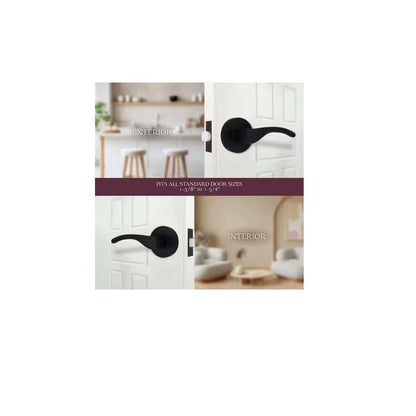 Primrose Matte Black Passage Hall/Closet Door Handle LS9X93SYYC