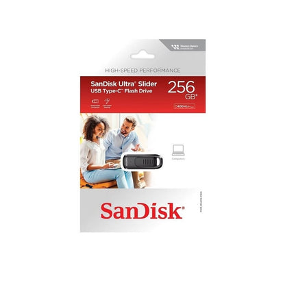 SanDisk 256GB Ultra Slider USB-C Flash Drive - 400MB/s USB 3.2 Gen 1