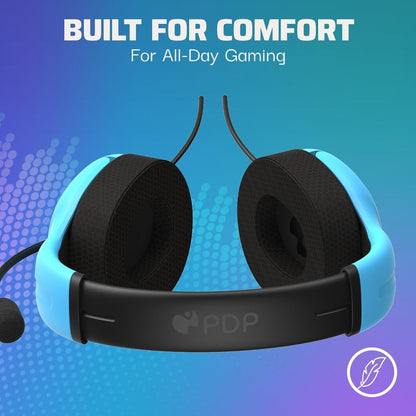 PDP AIRLITE Wired Stereo Gaming Headset – Sony PlayStation 4, PS5 and Windows Blue PC 052-011-BL