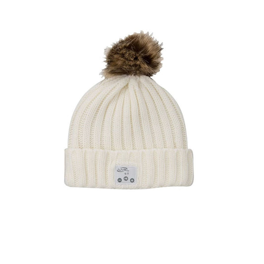 iLive Wireless Knit Cap with Pom-Pom and Built-in Speaker IAKB48CW