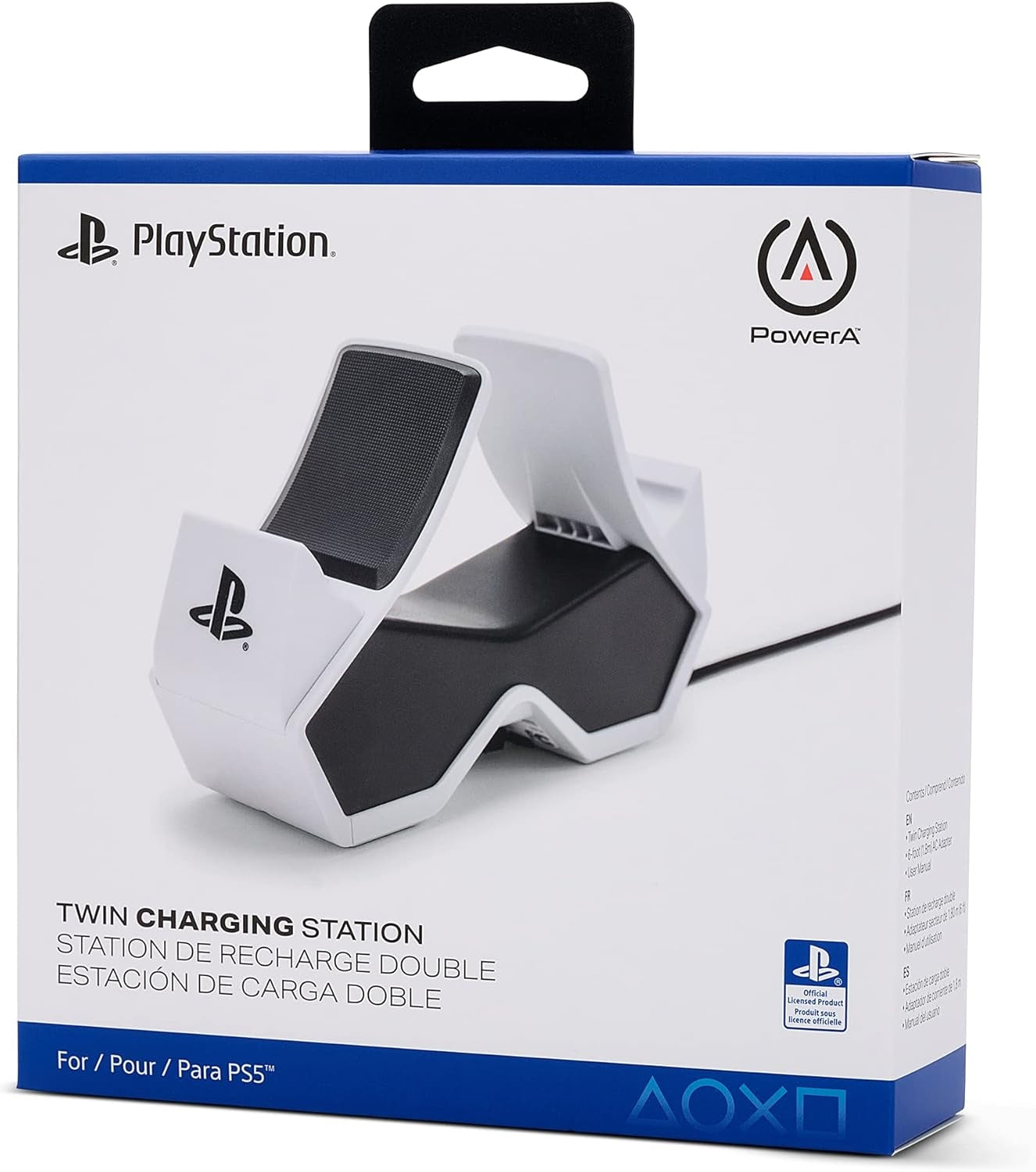 PowerA Twin Charging Station for PlayStation 5 DualSense Controller: USB Wall Charger