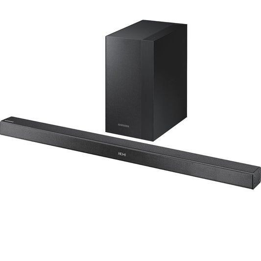 Samsung - 2.1-Channel Soundbar System with Wireless Subwoofer - Black HW-K450/ZA