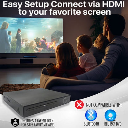 Proscan Elite HDMI DVD Player 1080P Up-Conversion with 6' HDMI Cable, Black, PEDVD6768