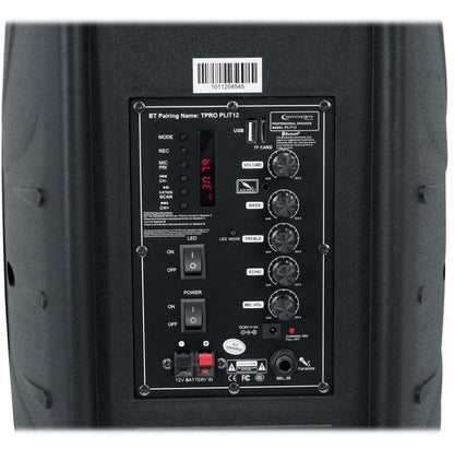 Technical Pro Rechargeable 12" Two way Bluetooth Loudspeaker with LED Glow Wall PLIT12