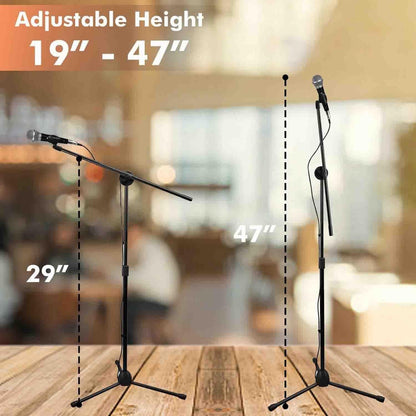 Technical Pro MC1ST Adjustable Tripod Boom Microphone Stand with Mic Included