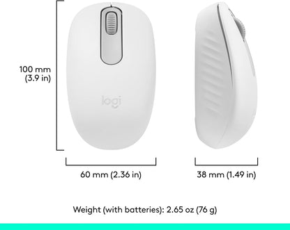 Logitech M196 Bluetooth Wireless Mouse, Compact and Portable Mouse White 910-007438
