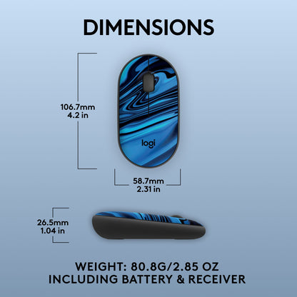 Logitech M340 Compact Ambidextrous Silent Wireless Mouse Blue Galaxy 910-007282