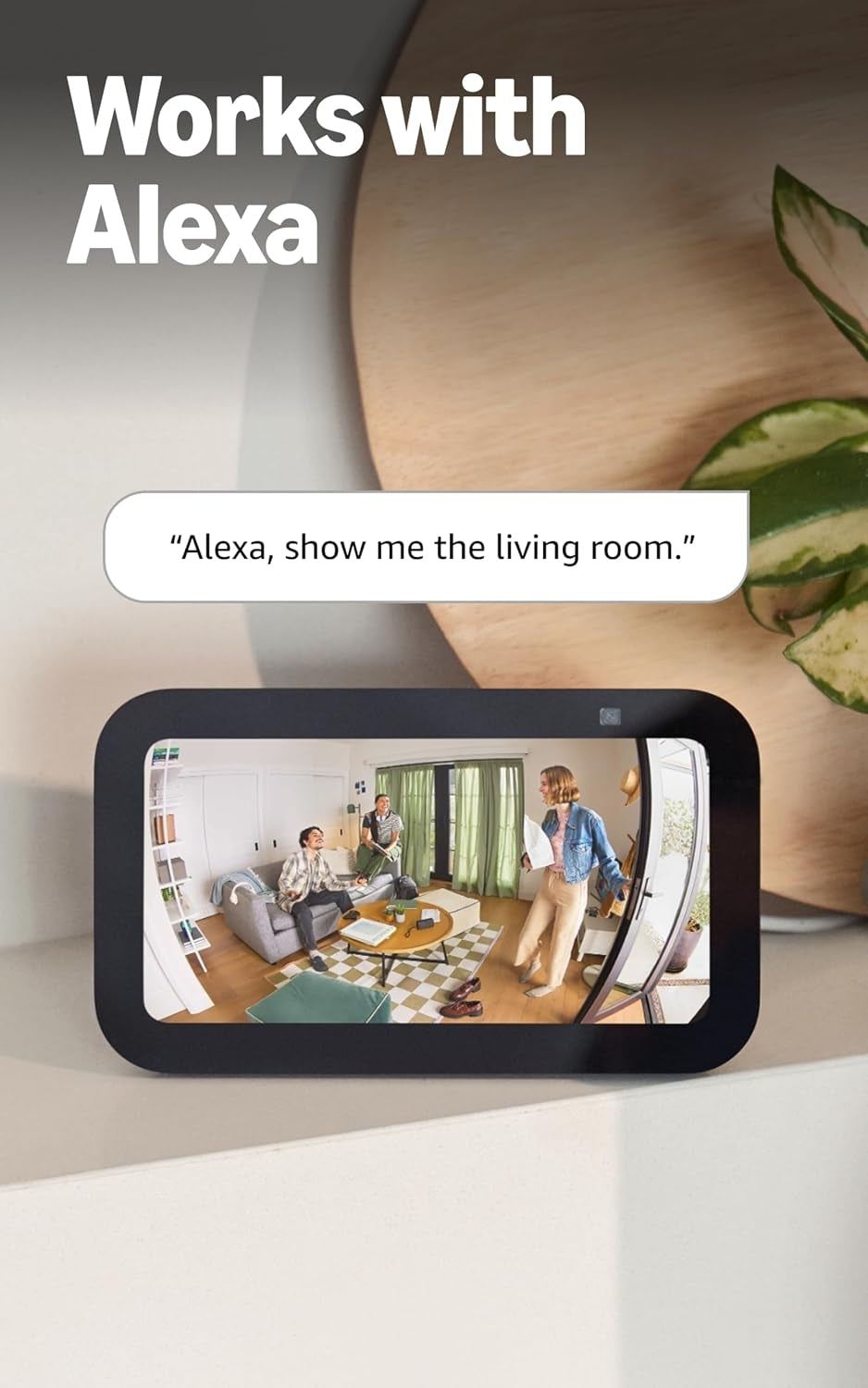 Ring Pan-Tilt Indoor Security Cam with 360° Horizontal Pan Coverage, Live View & Two-Way Talk, and HD Video White