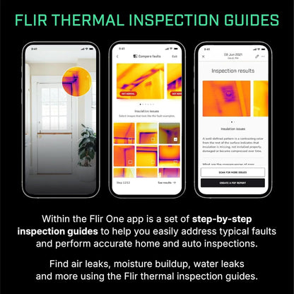 Flir One Pro - Thermal Imaging Camera for iOS Smartphones (iPhone 14 and Older w/Lightning Port), 480x360 Super Resolution