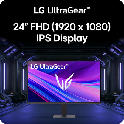 LG 24G411A-B 24-inch Ultragear Full HD (1920 x 1080) IPS Gaming Monitor, 144Hz (O/C), 1ms MBR, HDMI, DisplayPort
