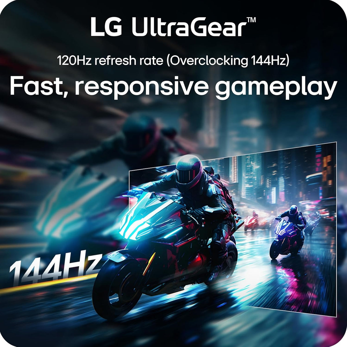 LG 24G411A-B 24-inch Ultragear Full HD (1920 x 1080) IPS Gaming Monitor, 144Hz (O/C), 1ms MBR, HDMI, DisplayPort