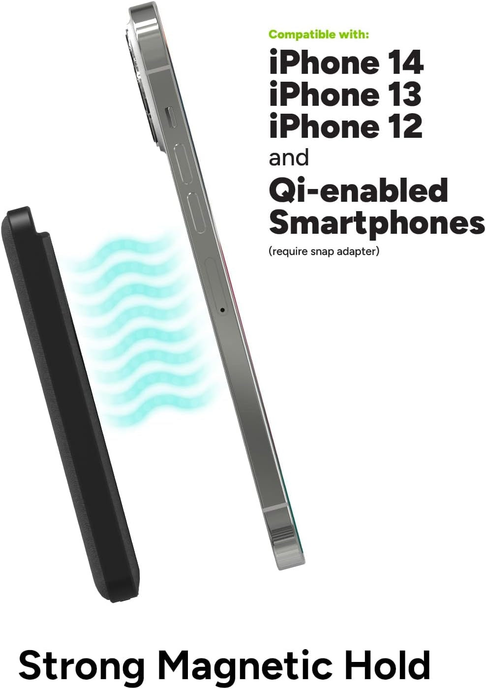 mophie - Snap+ Juice Pack Mini 5,000 mAh Portable Charger with MagSafe Compatibility - Black SNP-JP-MINI