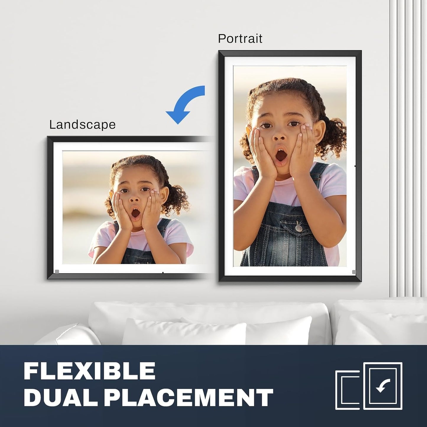 ARKTRONIC 15.6" Wi-Fi Digital Picture Frame 32GB HD IPS Touch Screen W16C-BA