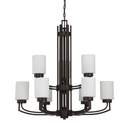 Sunset 9-Light Chandelier Hadley 2-Tier 60W Provincial Bronze - F22009-64
