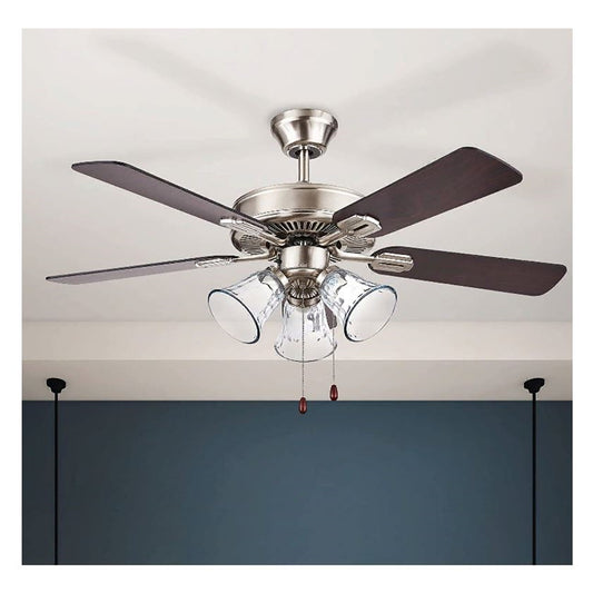 Concord Richmond 41" Stainless Steel Ceiling Fan w/ LED Light Kit 5-Blade 42RIC5ST-MB-LED