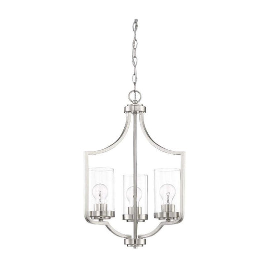 Sunset Lighting Prestige 3-Light Chandelier, Bright Satin Nickel - F15013-80
