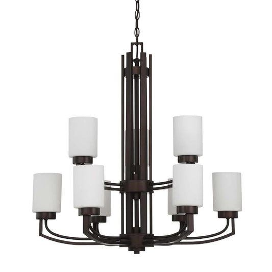 Sunset 9-Light Chandelier Hadley 2-Tier 60W Provincial Bronze - F22009-64