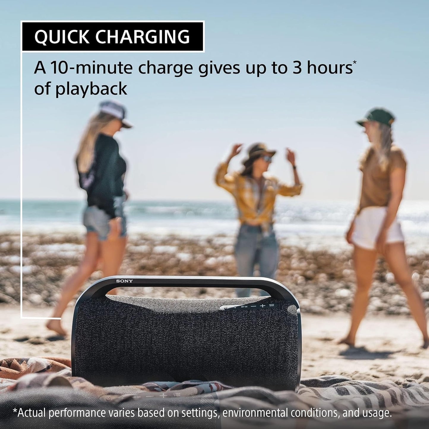 Sony SRS-XG500 X-Series Wireless Portable Bluetooth Boombox Party-Speaker with Big Powerful Sound, IP66 Water-resistant and Dustproof