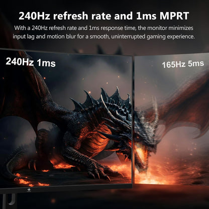 Z-Edge - UG32P 32" 1080P Curved Gaming Monitor, 240Hz, 1ms, HDR10, FreeSync Compatible, HDMI x 2, DP x 2 - Black