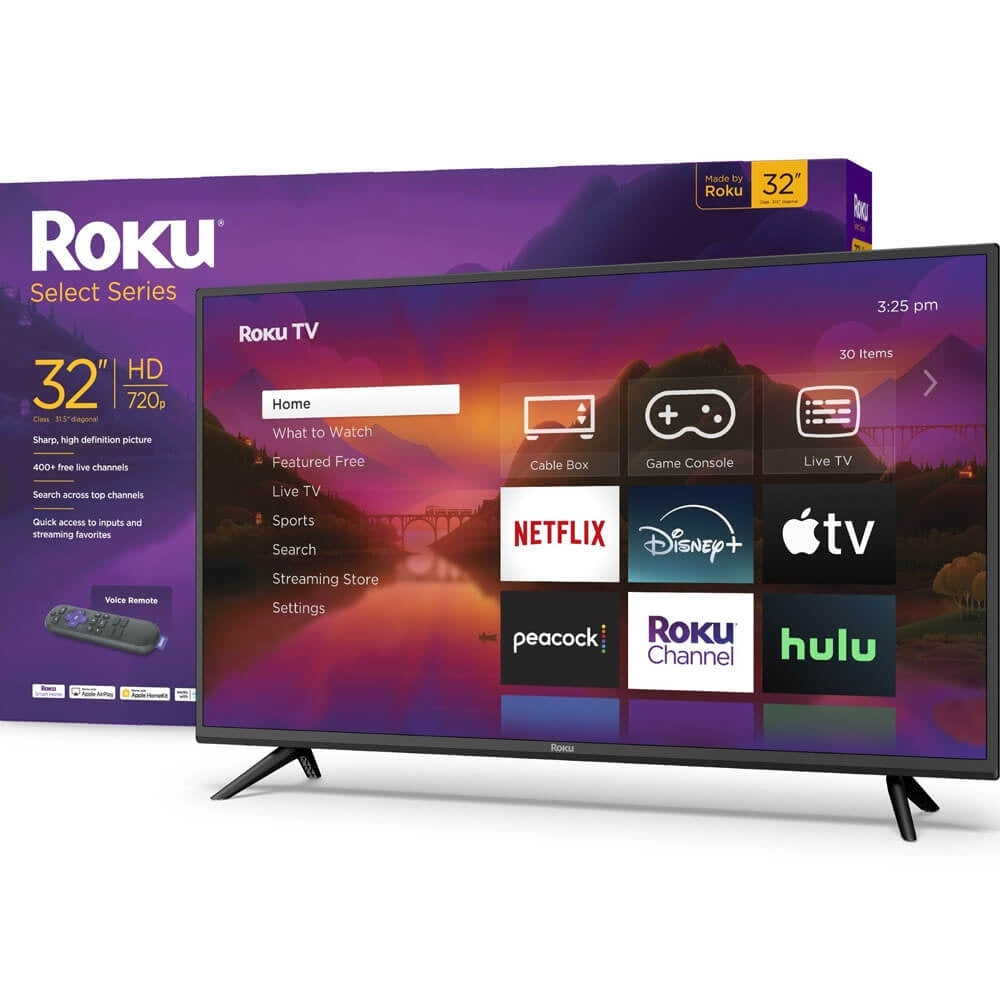 Roku 32" HD LED Select Series Dolby Atmos, Apple AirPlay, 720p, Smart TV 32R2B5