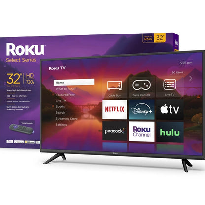 Roku 32" HD LED Select Series Dolby Atmos, Apple AirPlay, 720p, Smart TV 32R2B5