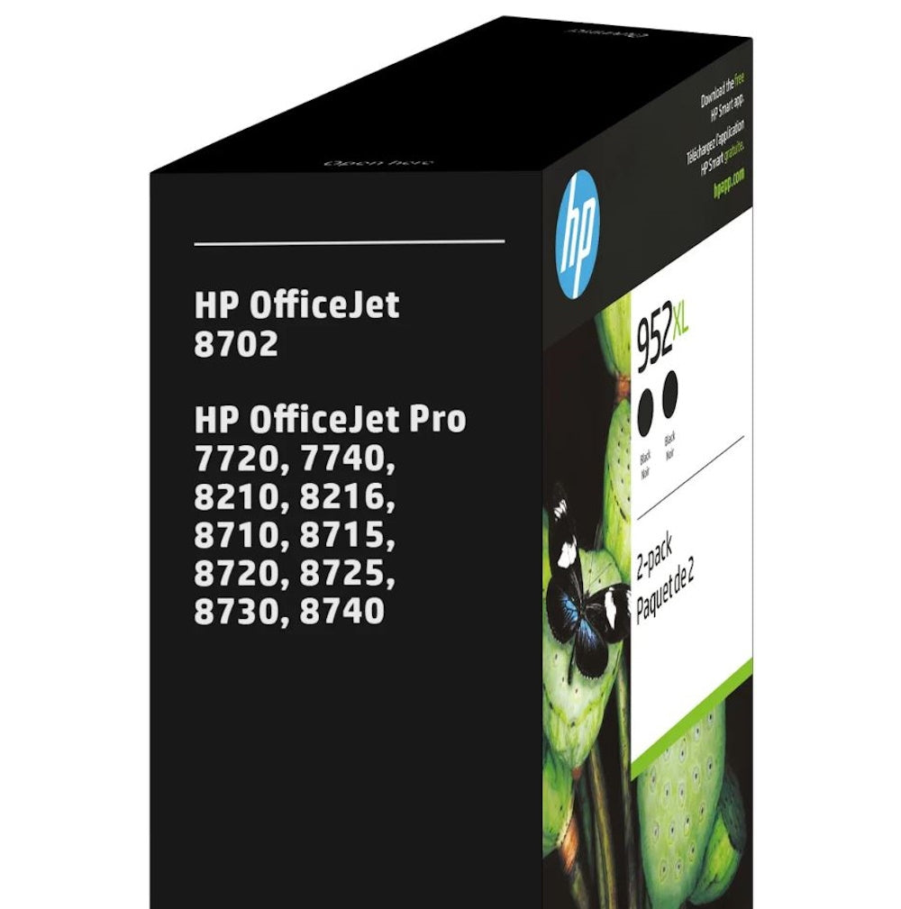 HP 952XL Black High Yield Original Ink Cartridges N9K29BN 2-pack
