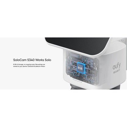 eufy Security S340 Outdoor Pan & Tilt Dual Camera with Solar Panel T81701W1