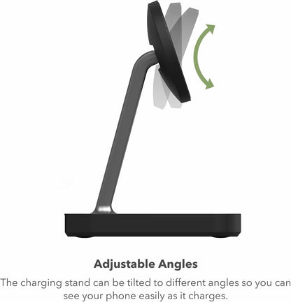 Mophie Snap+ 15W Wireless Charging Stand & Pad with MagSafe Compatibility Black