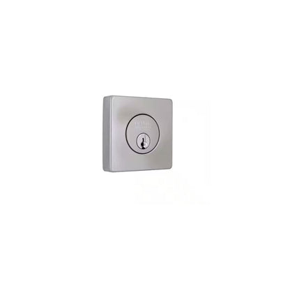 Square Satin Nickel Single Cylinder Deadbolt Featuring Dual Keyway DD2X21PXJ
