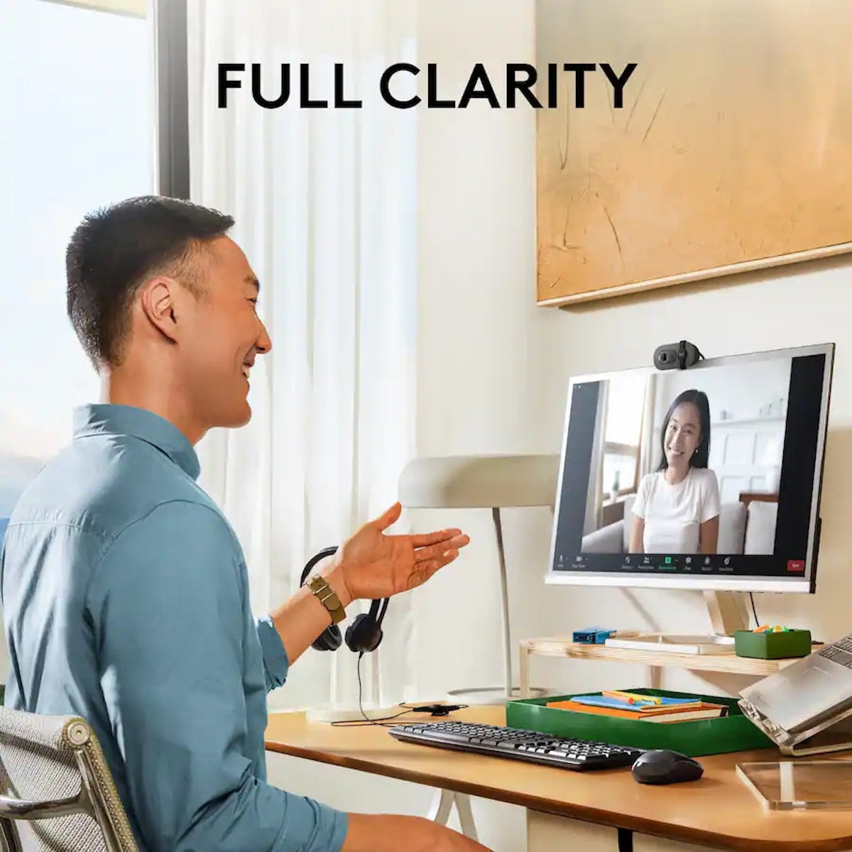 Logitech Brio 100 1080p Full HD Webcam for Meetings & Streaming 960-001580