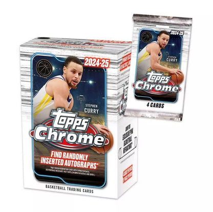 2024-25 Topps NBA Chrome Basketball Trading Card Blaster Box