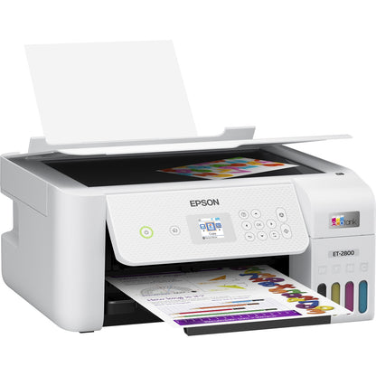 Epson EcoTank ET-2800 Wireless Color All-in-One Cartridge-Free Supertank Printer White C11CJ66202