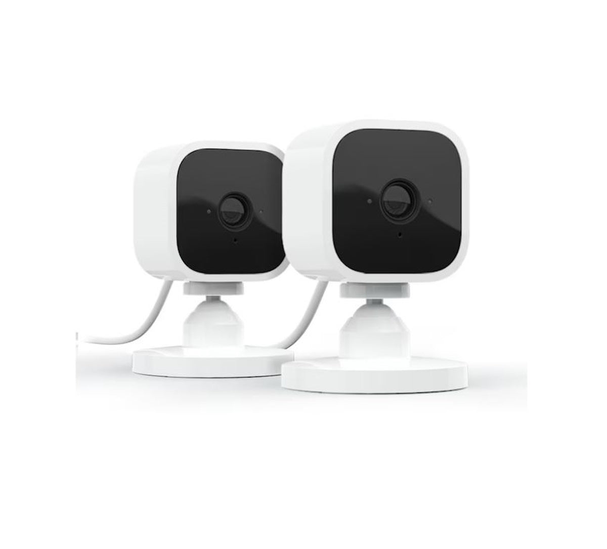 Blink - Mini - Compact indoor plug-in smart security camera, 1080p, night vision, motion detection, 2 way audio – 2 cam - White