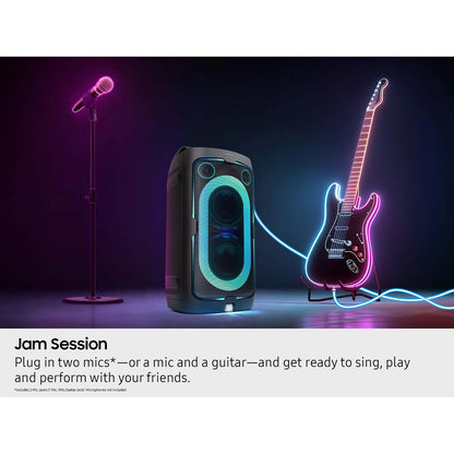 Samsung MX-ST40F/ZA Sound Tower 160W Portable Party Speaker with Built In Battery, Up to 12x Hrs of Battery Life, Up to 160W, Dynamic Party Lights+ & DJ Effects