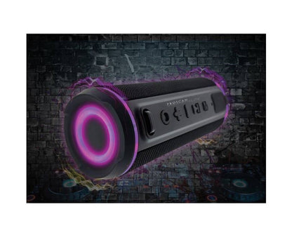 Proscan - Elite Portable Light-up Waterproof Bluetooth Speaker with 360° Sound, FM Radio, PESP1708 - Black