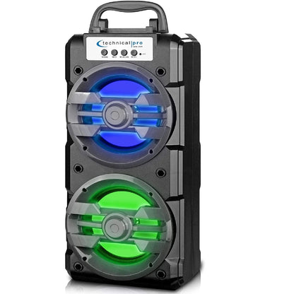 Technical Pro BOOM24 Rechargeable LED Bluetooth Speaker with TWS
