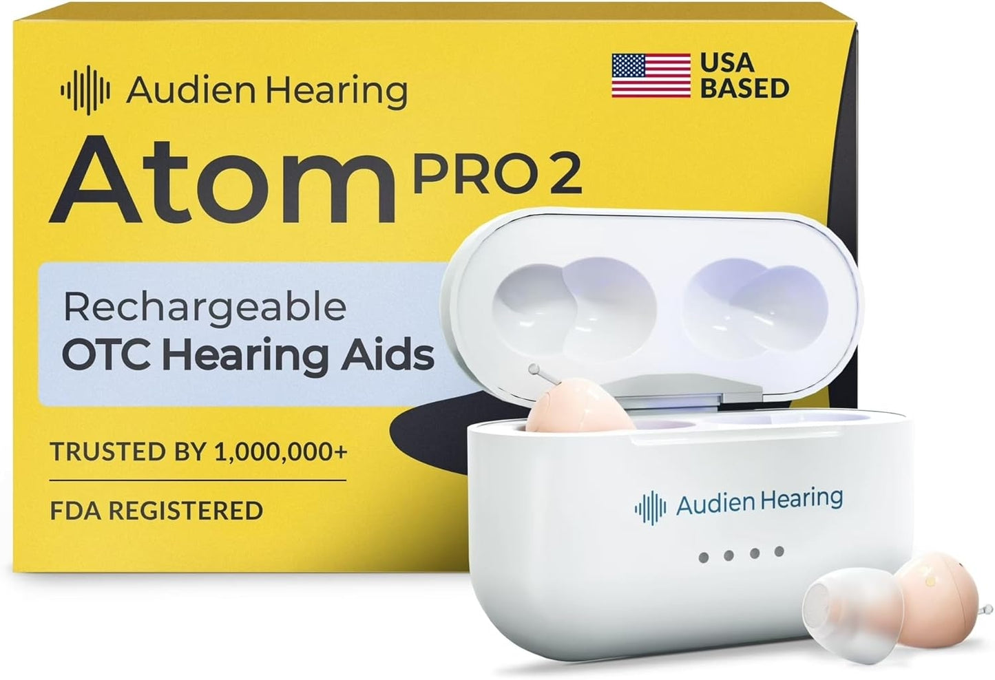 Audien Hearing - Audien Atom Pro 2 OTC Hearing Aids - Beige