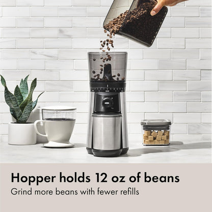 OXO 16 oz. Stainless Steel Conical Coffee Grinder with Adjustable Settings
