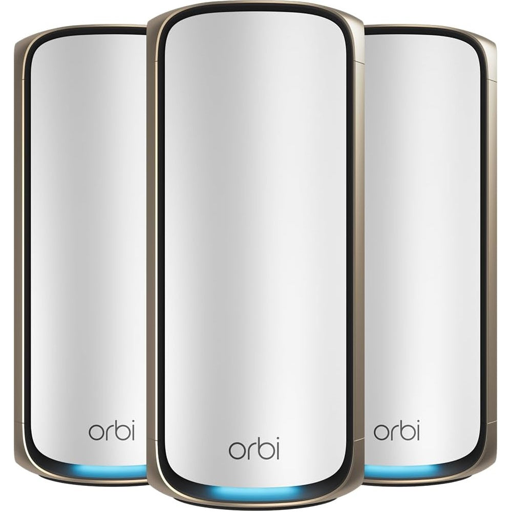NETGEAR Orbi 970 BE27000 Wireless Quad-Band 3-Piece Mesh Wi-Fi System White RBE973S-100NAS