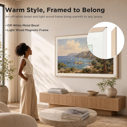 TCL - 75" Class A300W NXTVISION Series 4K QLED Art TV with Magnetic Frame 75A303W