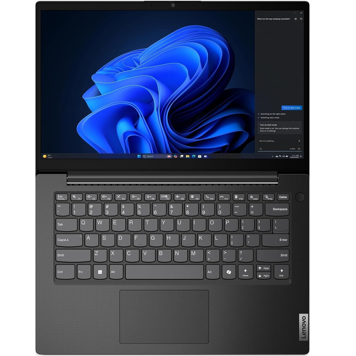 Lenovo V14 G5 Hybrid Work Laptop - 14" FHD Display - Core 7-240H - 16GB/ 512GB Storage Win 11 Home Black 83HDA06GUS
